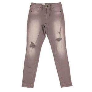 Mossimo‎ Distressed Lilac High Rise Skinny Jean